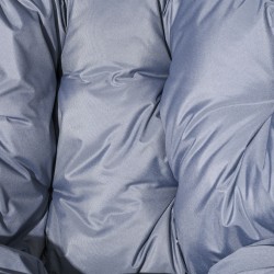 Ulkotuoli rottinkityylinen PE-rottinki teräsrunko 89x75x143 cm harmaa-musta