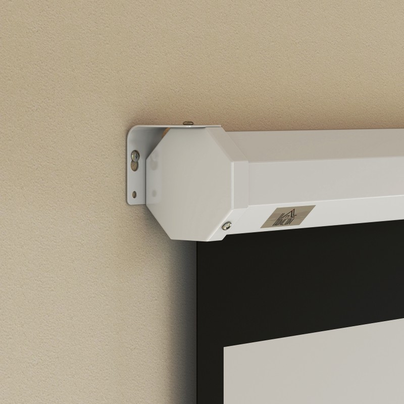 Valkokangas projektorille 85" 152 x 152 cm 1:1 4K HD, seinä- ja kattokiinnitys, valkoinen