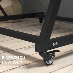 Kukkateline portaikkomainen kasviteline teräs ja muovi 5 tasoa 65 x 67 x 145 cm harmaa musta