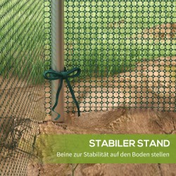 Kasvisuoja verkolla, galvanoitu teräsrunko, tuulenkestävä, 125 x 125 x 62,5 cm, vihreä/hopea