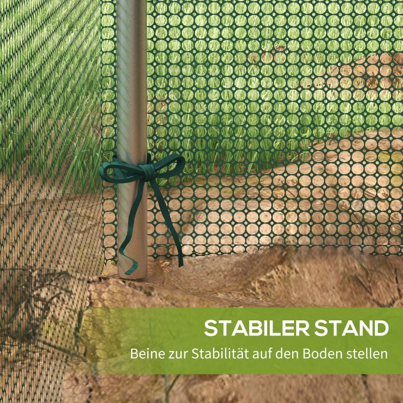 Kasvisuoja verkolla, galvanoitu teräsrunko, tuulenkestävä, 125 x 125 x 62,5 cm, vihreä/hopea