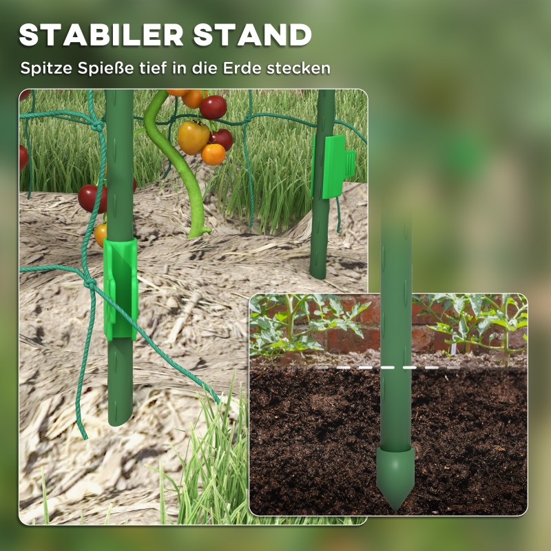 Korkea kasviteline metallikaari suojaverkolla puutarhaan 43 x 182 x 183 cm vihreä