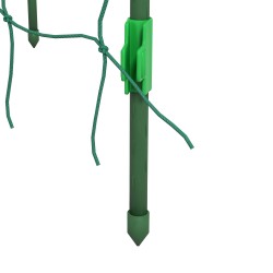Korkea kasviteline metallikaari suojaverkolla puutarhaan 43 x 182 x 183 cm vihreä
