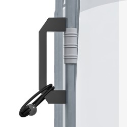 Kasvutunneli, käveltävä, sinkitty teräsrunko ja läpinäkyvä PE-muovi, 3 x 2 x 2 m