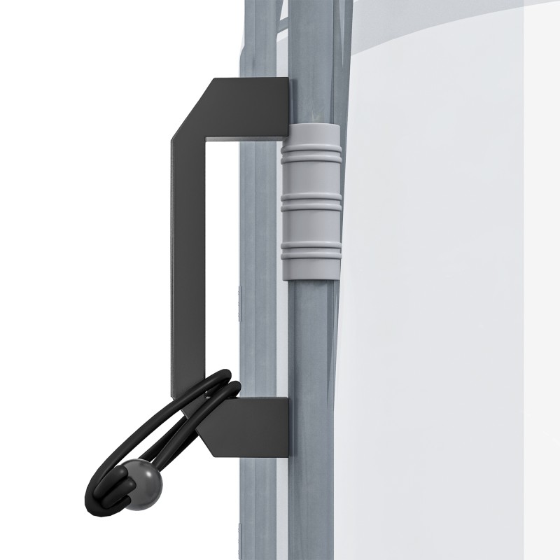 Kasvutunneli, käveltävä, sinkitty teräsrunko ja läpinäkyvä PE-muovi, 3 x 2 x 2 m