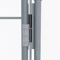 Kasvutunneli, käveltävä, sinkitty teräsrunko ja läpinäkyvä PE-muovi, 3 x 2 x 2 m