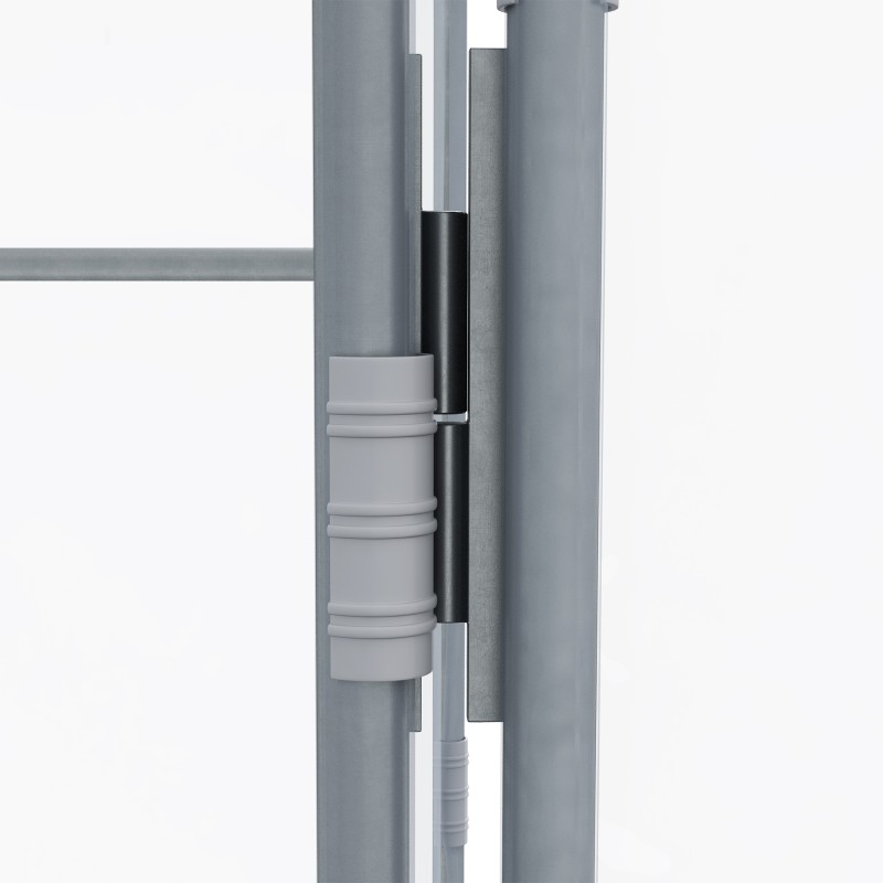 Kasvutunneli, käveltävä, sinkitty teräsrunko ja läpinäkyvä PE-muovi, 3 x 2 x 2 m