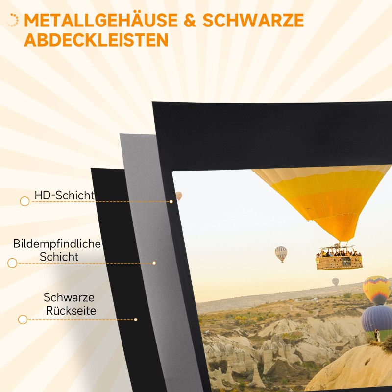 Valkokangas jalustalla 84" 16:9 186 x 105 cm HD/4K valkoinen