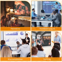 Valkokangas jalustalla 84" 16:9 186 x 105 cm HD/4K valkoinen