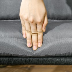 Ulkotuolit boho-tyyli 2 kpl metallirunko istuin- ja selkätyynyillä musta