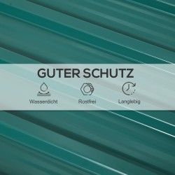 Aaltopelti katto- ja seinärakentamiseen sinkitty teräs 129x45 cm 12 kpl vihreä