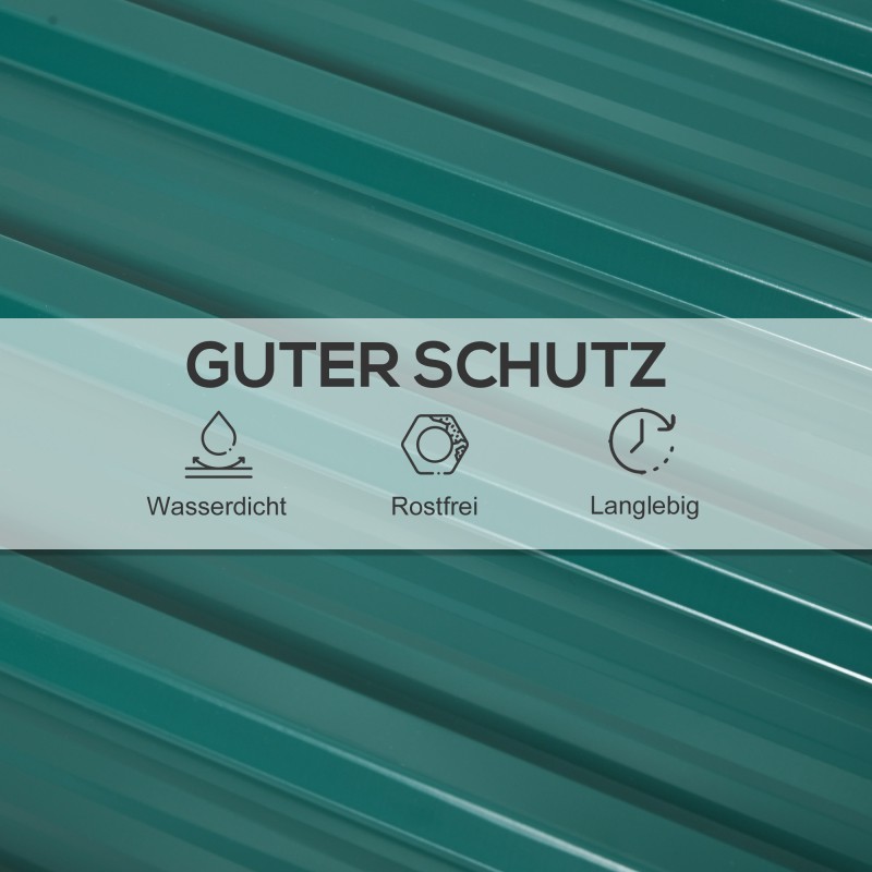 Aaltopelti katto- ja seinärakentamiseen sinkitty teräs 129x45 cm 12 kpl vihreä