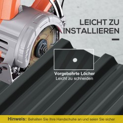 Trapezipelti kattoihin ja seiniin, sinkitty teräs 129 x 45 cm, 12 kpl, tummanharmaa