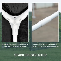 Puutarhateltta 3 x 3 m, metalli ja PE, sivuseinät hyttysverkolla, tummanharmaa/musta