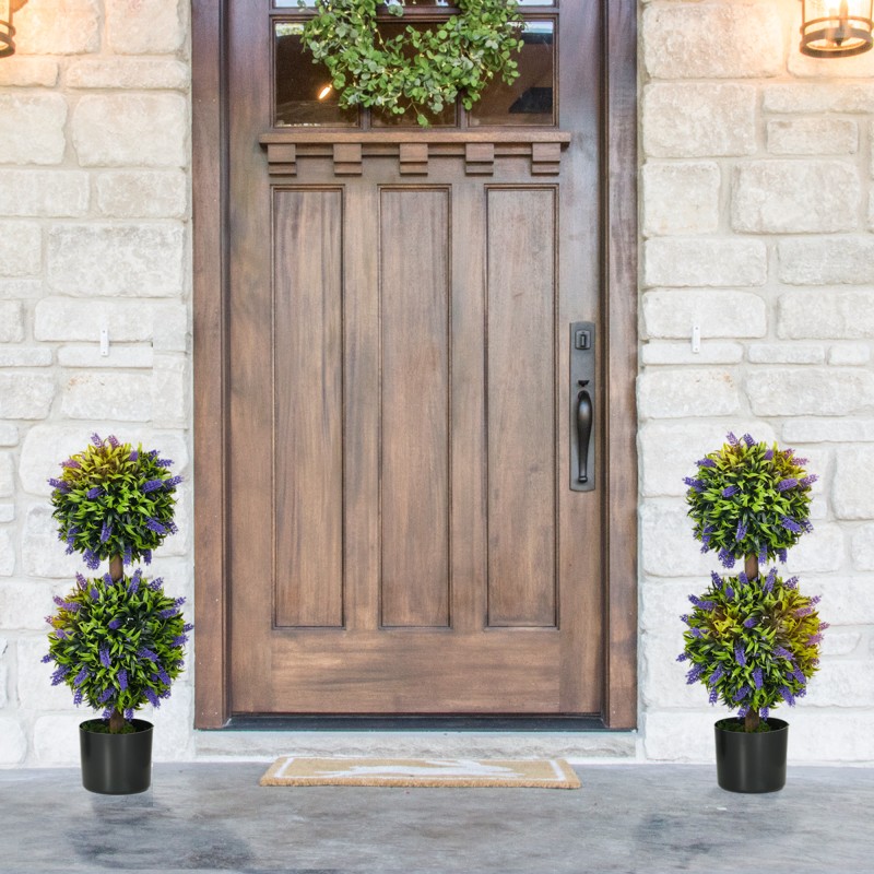 Tekokasvi ruukussa 70 cm, 2 kpl, sisä- ja ulkokäyttöön, vihreä, laventelia muistuttava