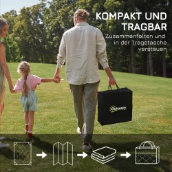 Ulkokäyttöön vedenpitävä käännettävä matto lehtikuvio 182x274 cm harmaa/valkoinen