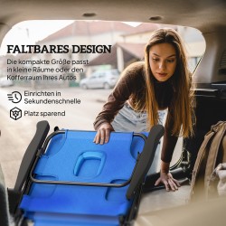 Aurinkotuoli ulkolepotuoli teräsrunko 194 x 72 x 31 cm tummansininen/musta, taitettava