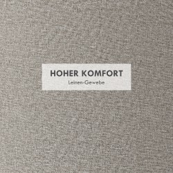 Säilytysrahi käännettävällä kannella, pellavapintainen, 56x56x42 cm, vaalea harmaa ja luonnonvärinen kansi