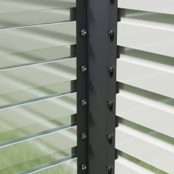 Metallinen viljelylaatikko avoin pohja galvanoitu teräs 240 x 60 x 60 cm tummanharmaa