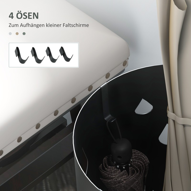 Sateenvarjoteline eteiseen, galvanoitu teräs, pylvään muotoinen, Ø17 x 41 cm, tummanharmaa