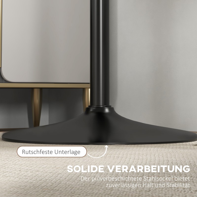 Baaripöytä kahdelle, MDF/teräs, Ø70 x 102 cm, musta