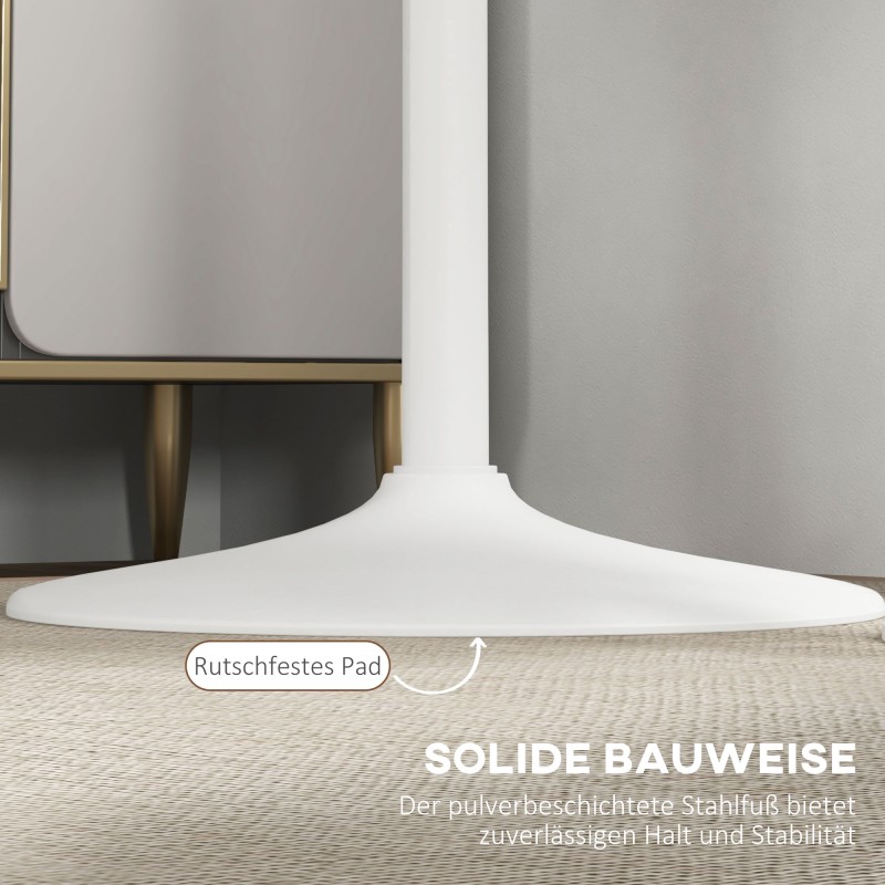 Baaripöytä kahdelle, MDF/teräs, Ø60 x 102 cm, valkoinen