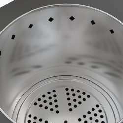 Tulipesä terassituli ulkokäyttöön metalli ja ruostumaton teräs 45 x 38,8 x 46,5 cm musta/hopea, hiilihanko mukana