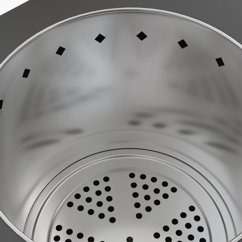 Tulipesä terassituli ulkokäyttöön metalli ja ruostumaton teräs 45 x 38,8 x 46,5 cm musta/hopea, hiilihanko mukana