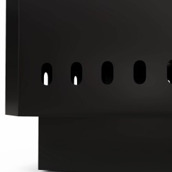 Ulkotulisija tulisauvallla, metalli, 48 x 48 x 41 cm, musta