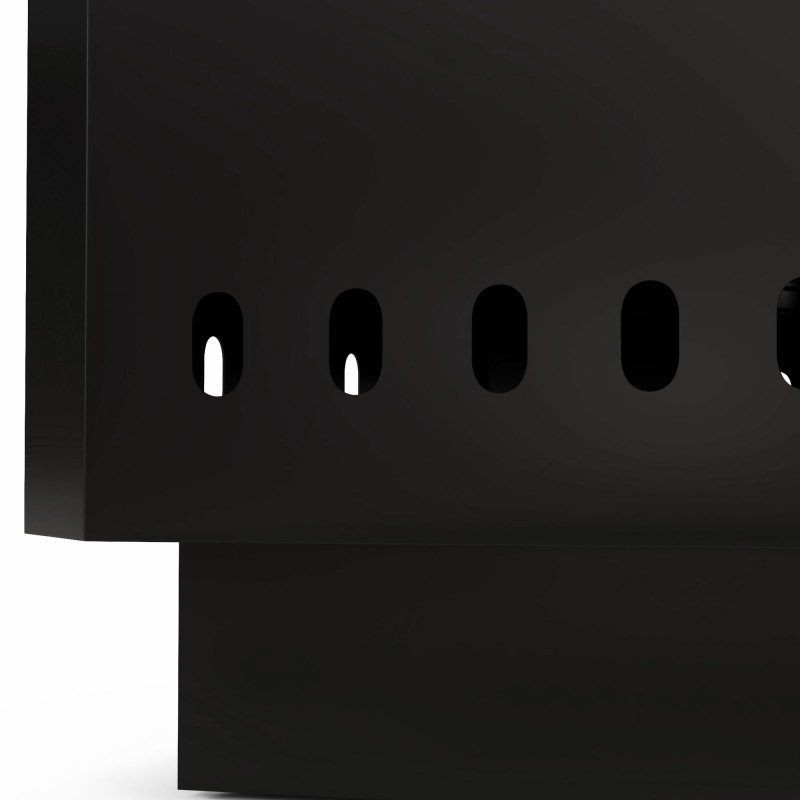 Ulkotulisija tulisauvallla, metalli, 48 x 48 x 41 cm, musta