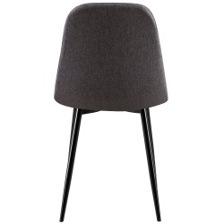 Moderni neljän tuolin setti pehmustetulla istuimella ja metallijaloilla