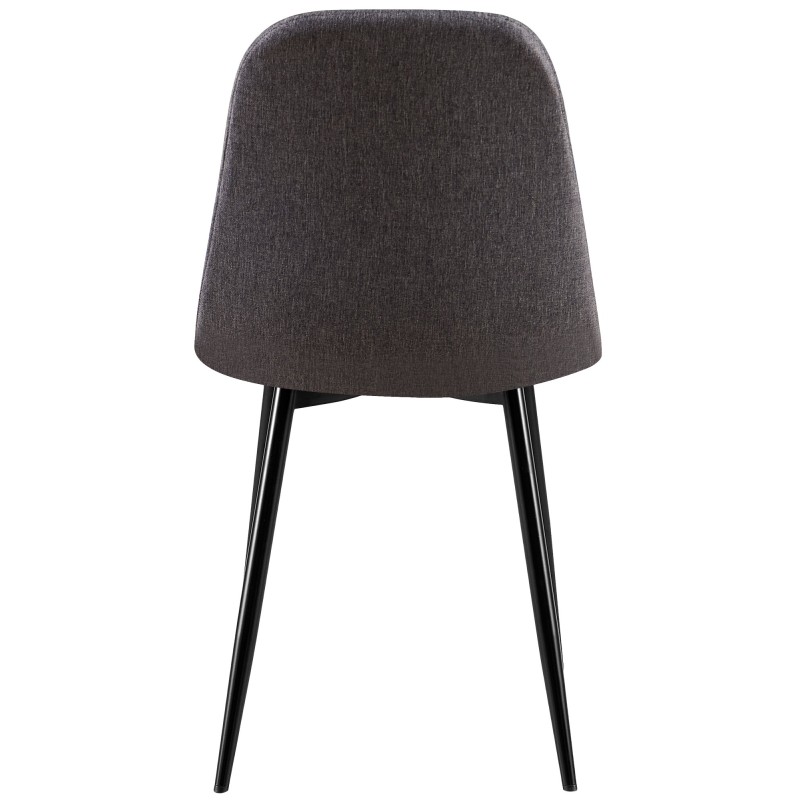 Moderni neljän tuolin setti pehmustetulla istuimella ja metallijaloilla