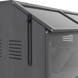 Pieneläinhäkki hamstereille, kuusipuuta, 100 x 52 x 50 cm, tummanharmaa