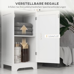 Kylpyhuonekaappi vessakaappi MDF 40 x 38 x 160 cm valkoinen