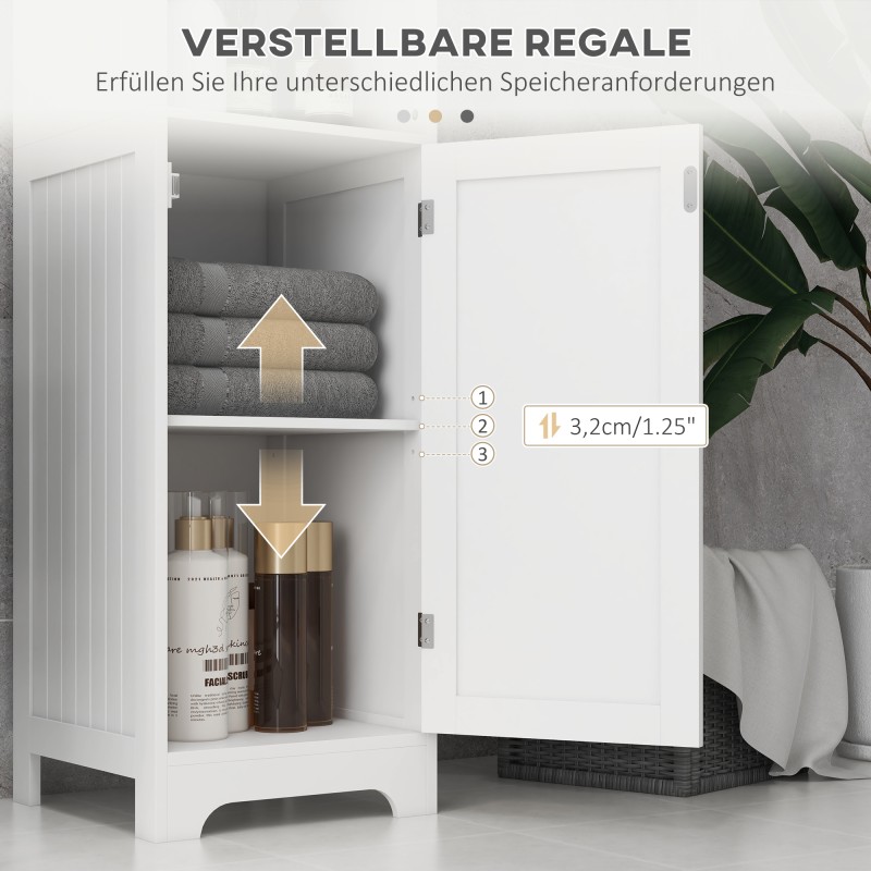 Kylpyhuonekaappi vessakaappi MDF 40 x 38 x 160 cm valkoinen