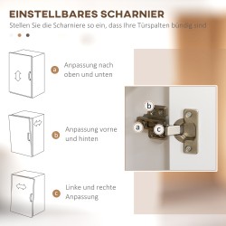 Keittiökaappi buffet, MDF, 2 laatikkoa ja kaapit, 76 x 38 x 182 cm, valkoinen/tummanruskea