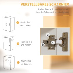 Keittiön korkeakaappi maalaismainen lastulevy 70x40x170 cm valkoinen/musta