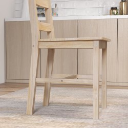 Ruokailuryhmä 5 osaa, mänty, pöytä ja 4 tuolia, 118 x 73 x 75 cm, luonnonpuu