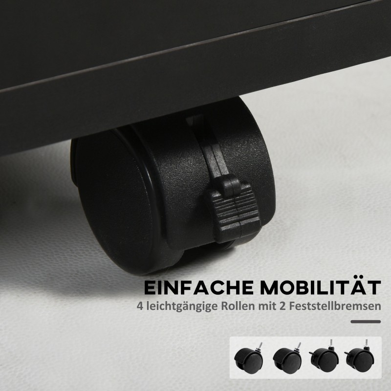 Rullattava apukaappi toimistoon lastulevyä 40 x 35 x 60 cm musta