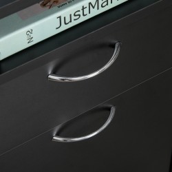 Rullattava apukaappi toimistoon lastulevyä 40 x 35 x 60 cm musta