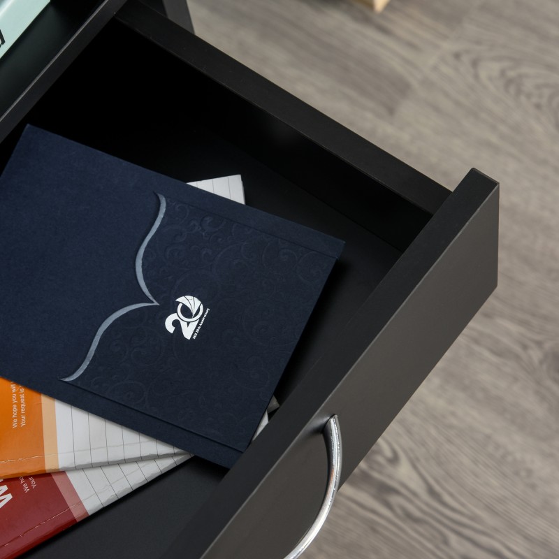 Rullattava apukaappi toimistoon lastulevyä 40 x 35 x 60 cm musta