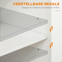 Keittiövaunu keittiösaareke kumipuuta ja MDF-levyä 109 x 40 x 89 cm valkoinen