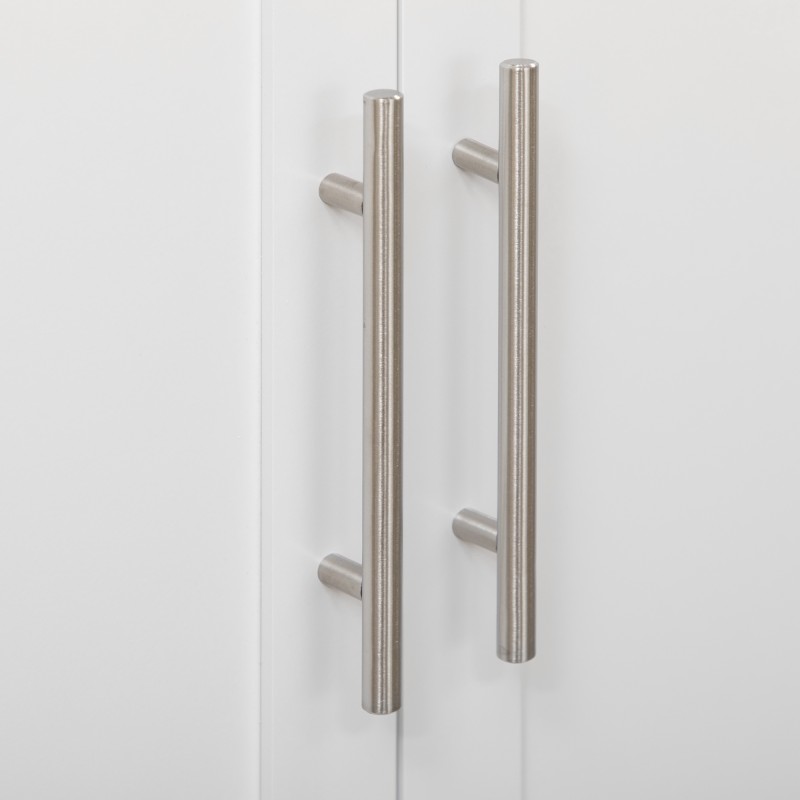 Keittiövaunu keittiösaareke kumipuuta ja MDF-levyä 109 x 40 x 89 cm valkoinen