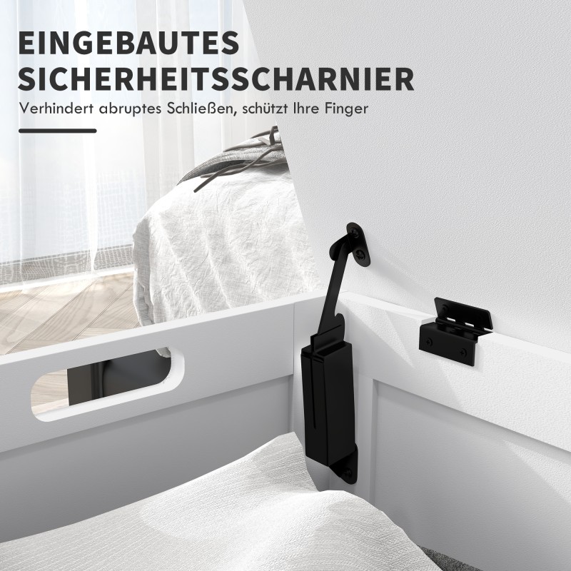 Säilytyslaatikko leluille ja vuodevaatteille, MDF, 81 x 40 x 46 cm, valkoinen