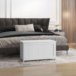 Säilytyslaatikko leluille ja vuodevaatteille, MDF, 81 x 40 x 46 cm, valkoinen