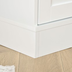 Kirjahylly kaapilla MDF- ja lasiovilla 76 x 40 x 178,5 cm valkoinen