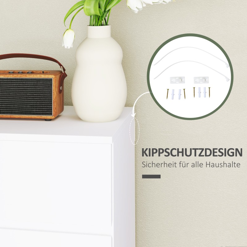 Laatikosto 4 laatikkoa puulevyä 55 x 33 x 80 cm valkoinen