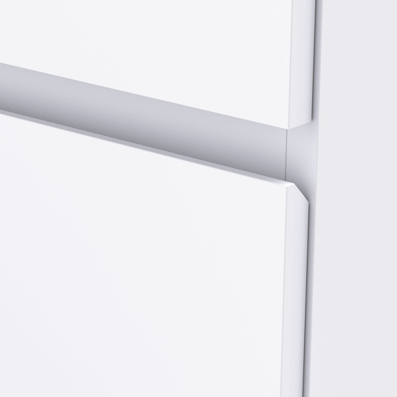 Laatikosto 4 laatikkoa puulevyä 55 x 33 x 80 cm valkoinen