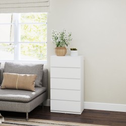 Lipasto 5 laatikkoa puupohjainen levy 55 x 34 x 100 cm valkoinen