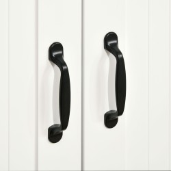 Säilytyskaappi sivupöytä, lastulevy, 4 laatikkoa ja kaappi, 105 x 40 x 76 cm, valkoinen